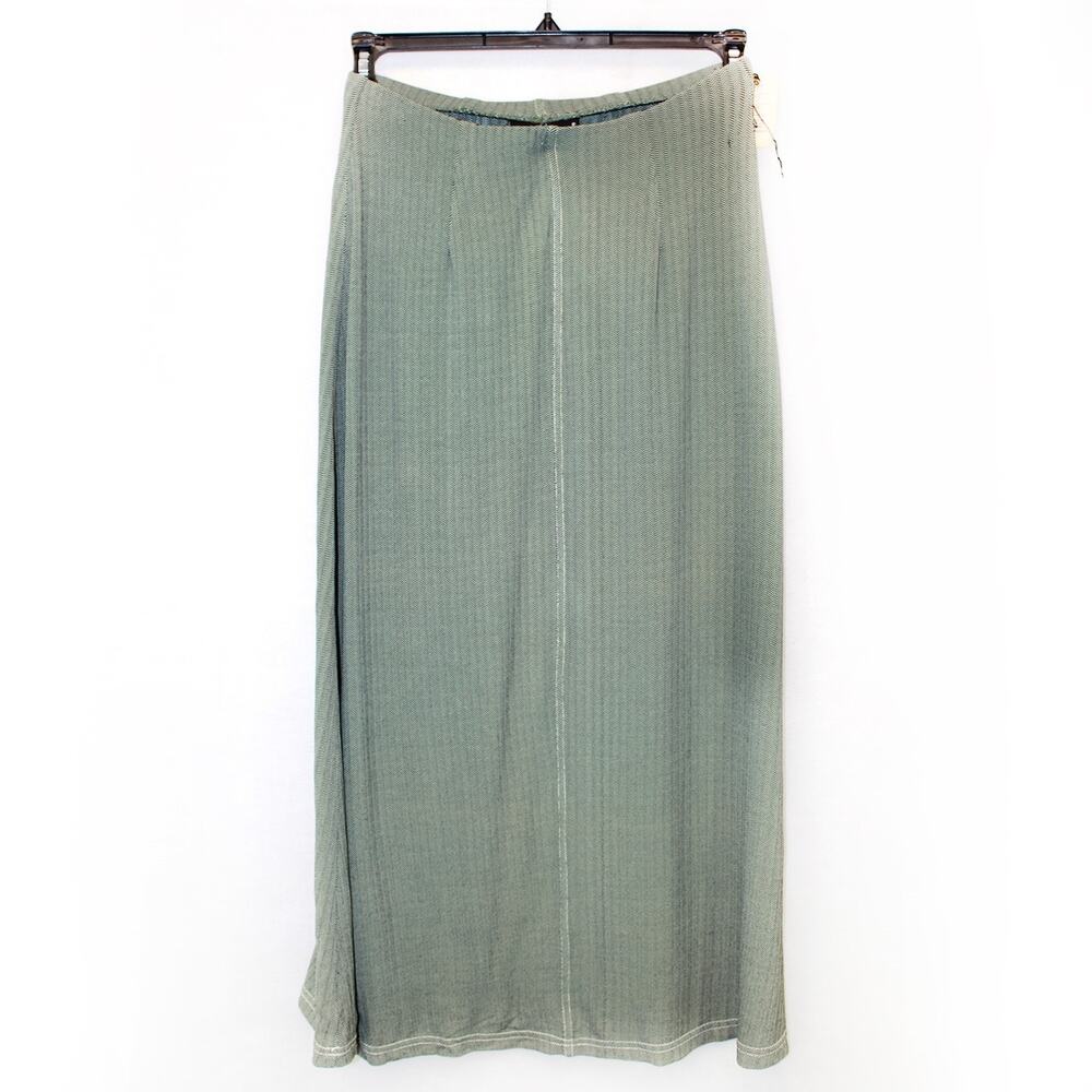 Carole Little vintage 90's Y2K herringbone viscose acetate stretchy midi skirt M